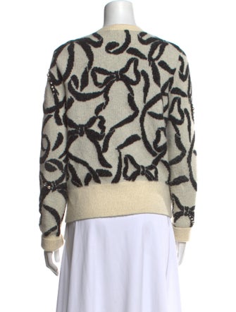Tory Burch Printed Crew Neck Sweater