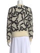 Tory Burch Printed Crew Neck Sweater