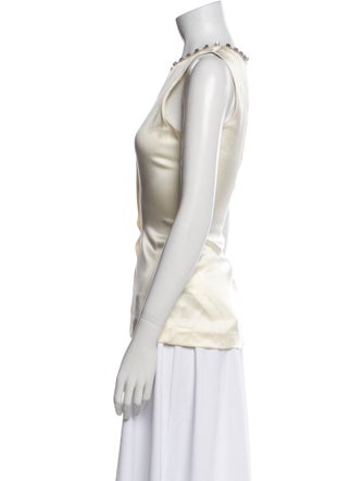 Tory Burch Silk Scoop Neck Blouse