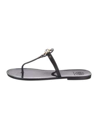 Tory Burch Rubber T-Strap Sandals
