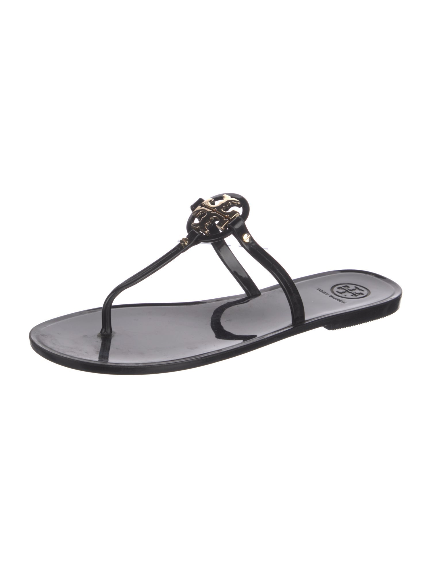 Tory Burch Rubber T-Strap Sandals