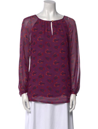 Tory Burch Silk Printed Blouse