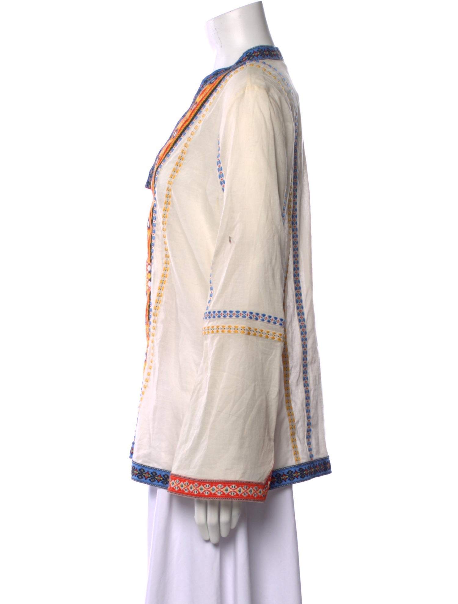 Tory Burch Printed V-Neck Tunic w/ Tags