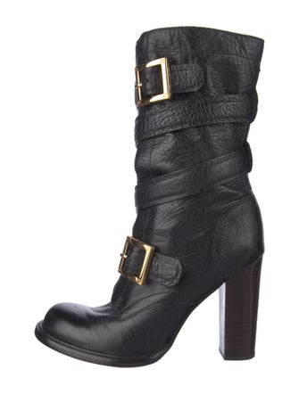 Tory Burch Leather Moto Boots