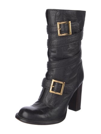Tory Burch Leather Moto Boots