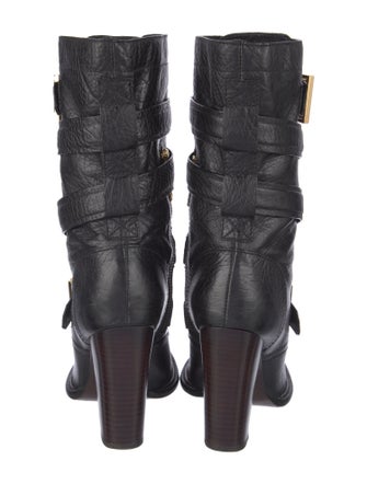 Tory Burch Leather Moto Boots
