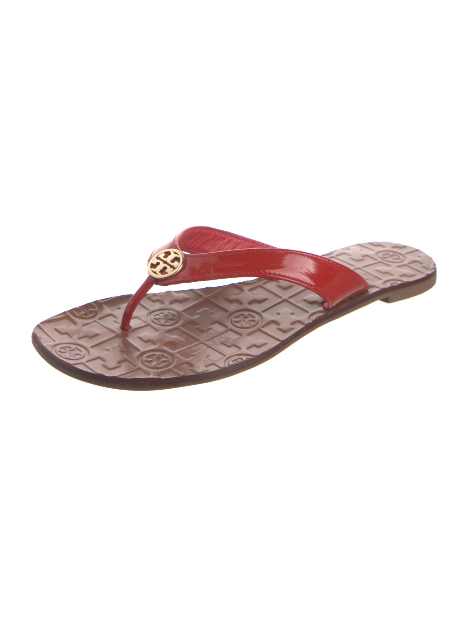 Tory Burch Patent Leather Flip Flops