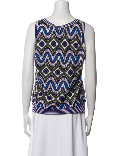 Tory Burch Printed Scoop Neck Top