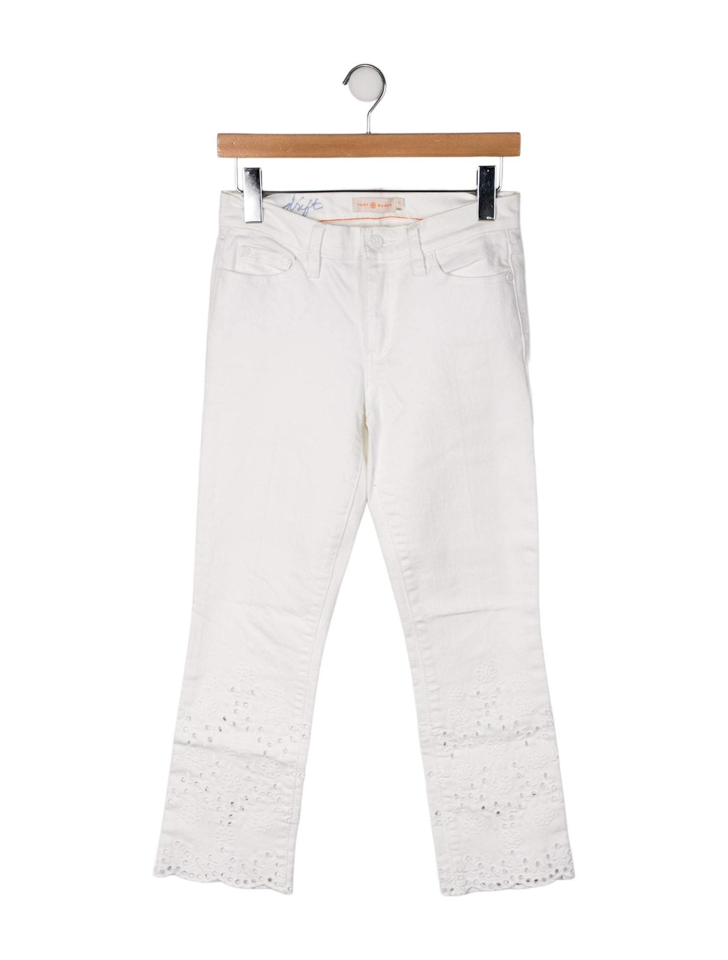 Tory Burch Mid-Rise Straight Leg Jeans