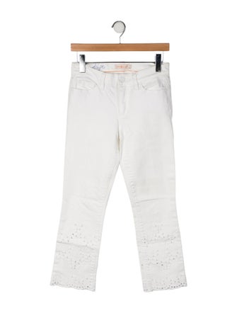 Tory Burch Mid-Rise Straight Leg Jeans