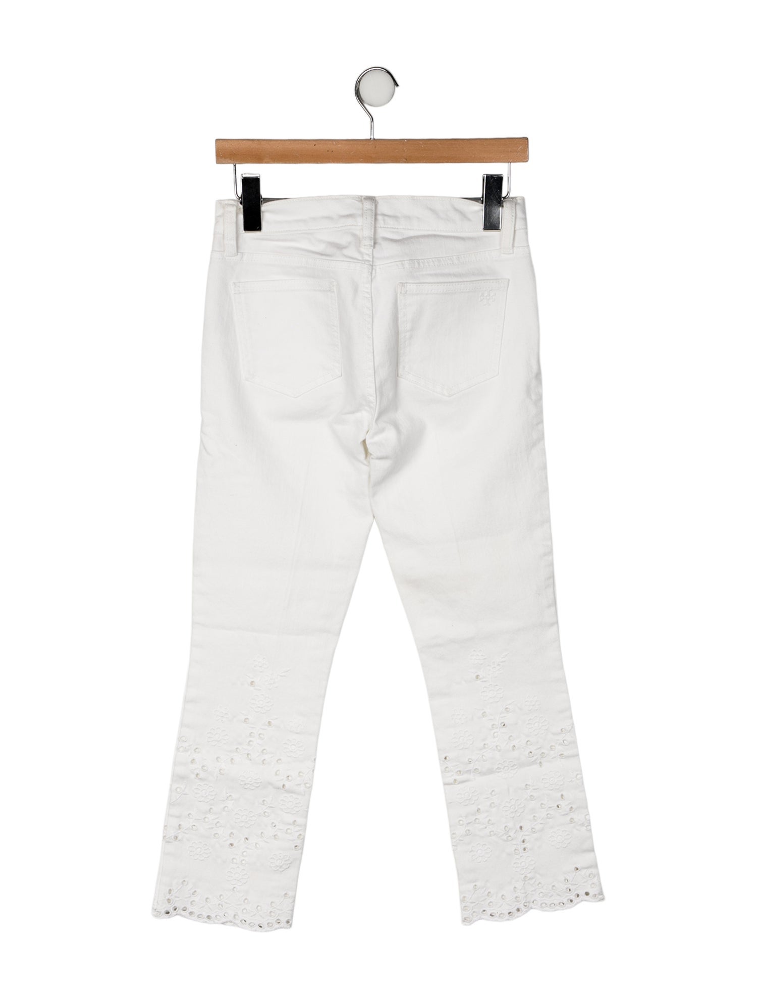 Tory Burch Mid-Rise Straight Leg Jeans