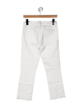 Tory Burch Mid-Rise Straight Leg Jeans