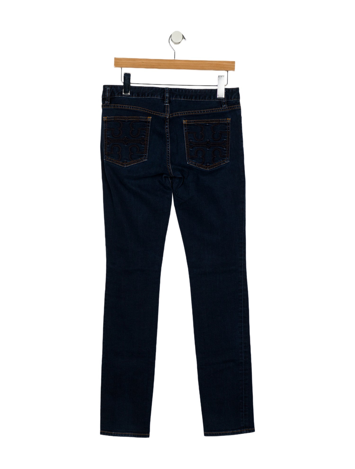 Tory Burch Low-Rise Skinny Leg Jeans