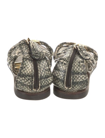 Tory Burch Leather Animal Print Sandals