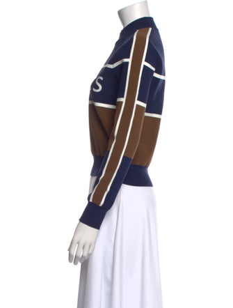 Tory Burch Graphic Print Mock Neck Sweatshirt