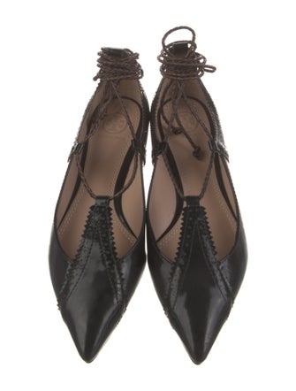 Tory Burch Leather Braided Accents Flats