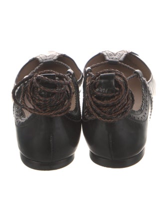 Tory Burch Leather Braided Accents Flats