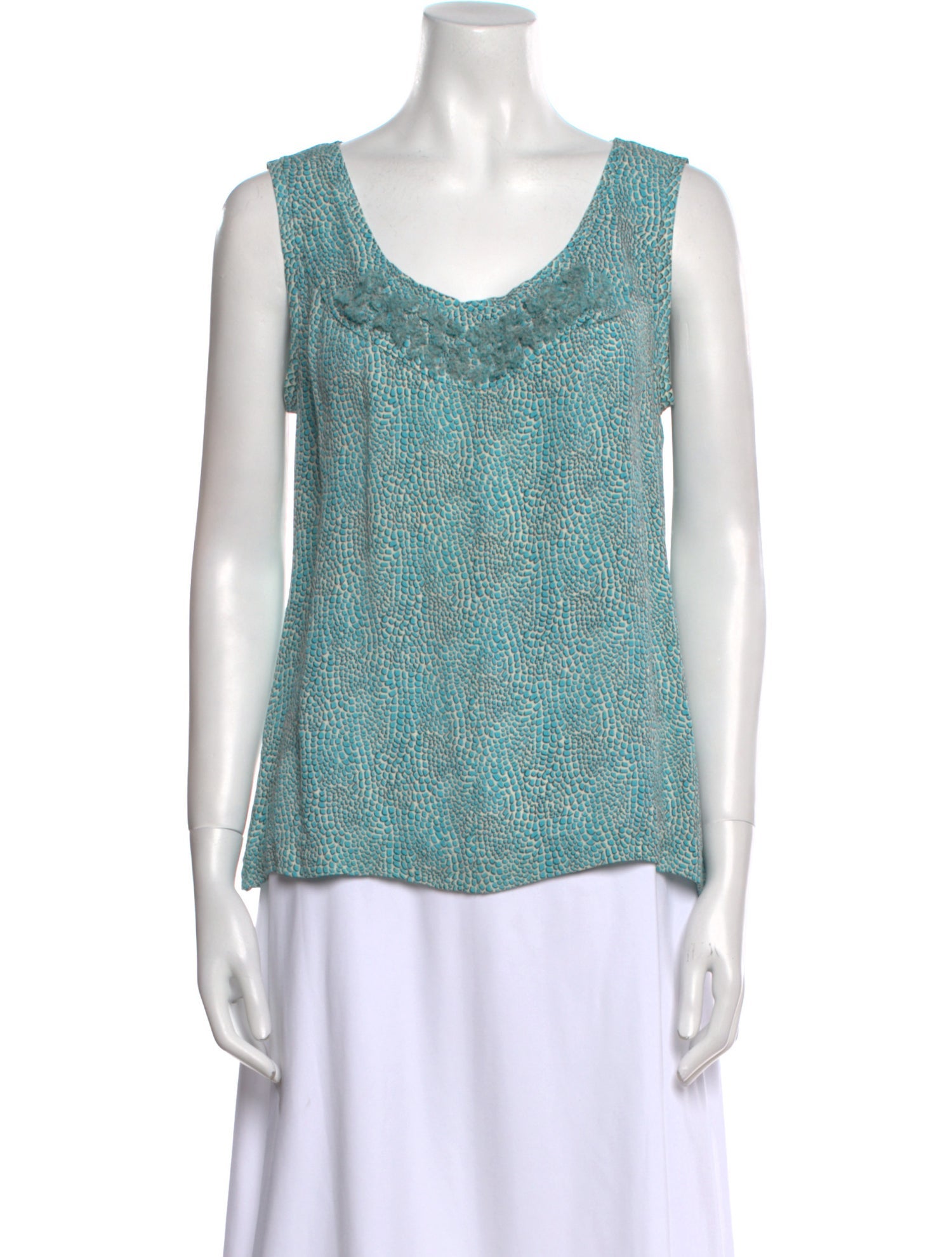 Tory Burch Silk Lace Pattern Top