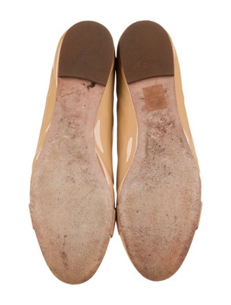 Tory Burch Patent Leather Bow Accents Ballet Flats