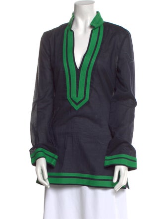 Tory Burch V-Neck Long Sleeve Tunic