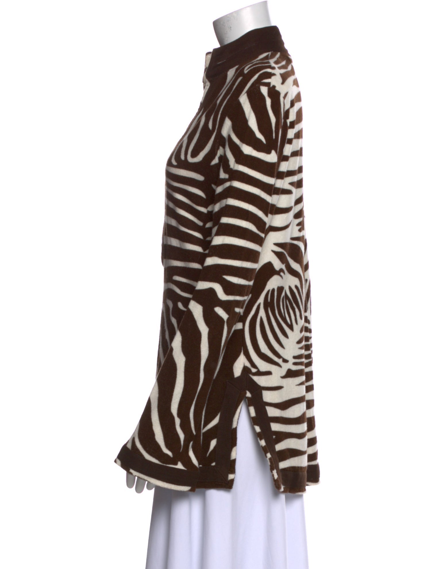 Tory Burch Animal Print V-Neck Tunic