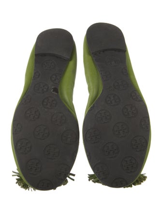 Tory Burch Leather Bow Accents Ballet Flats