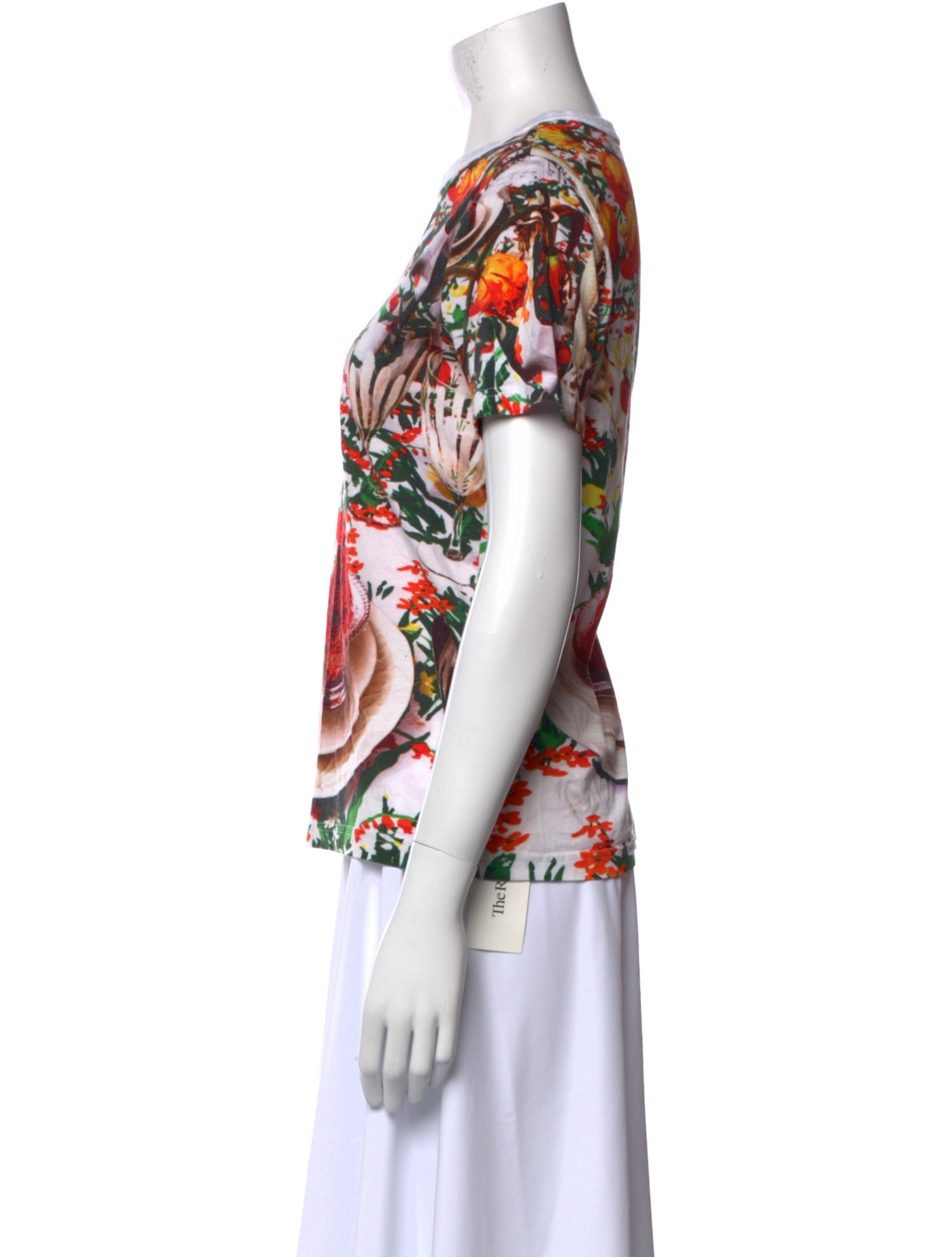 Tory Burch Floral Print Scoop Neck T-Shirt