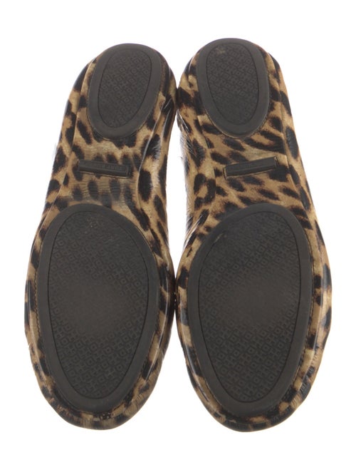 Tory Burch Patent Leather Animal Print Ballet Flats