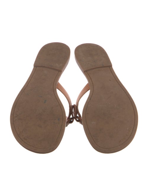 Tory Burch Leather Crystal Embellishments Slides