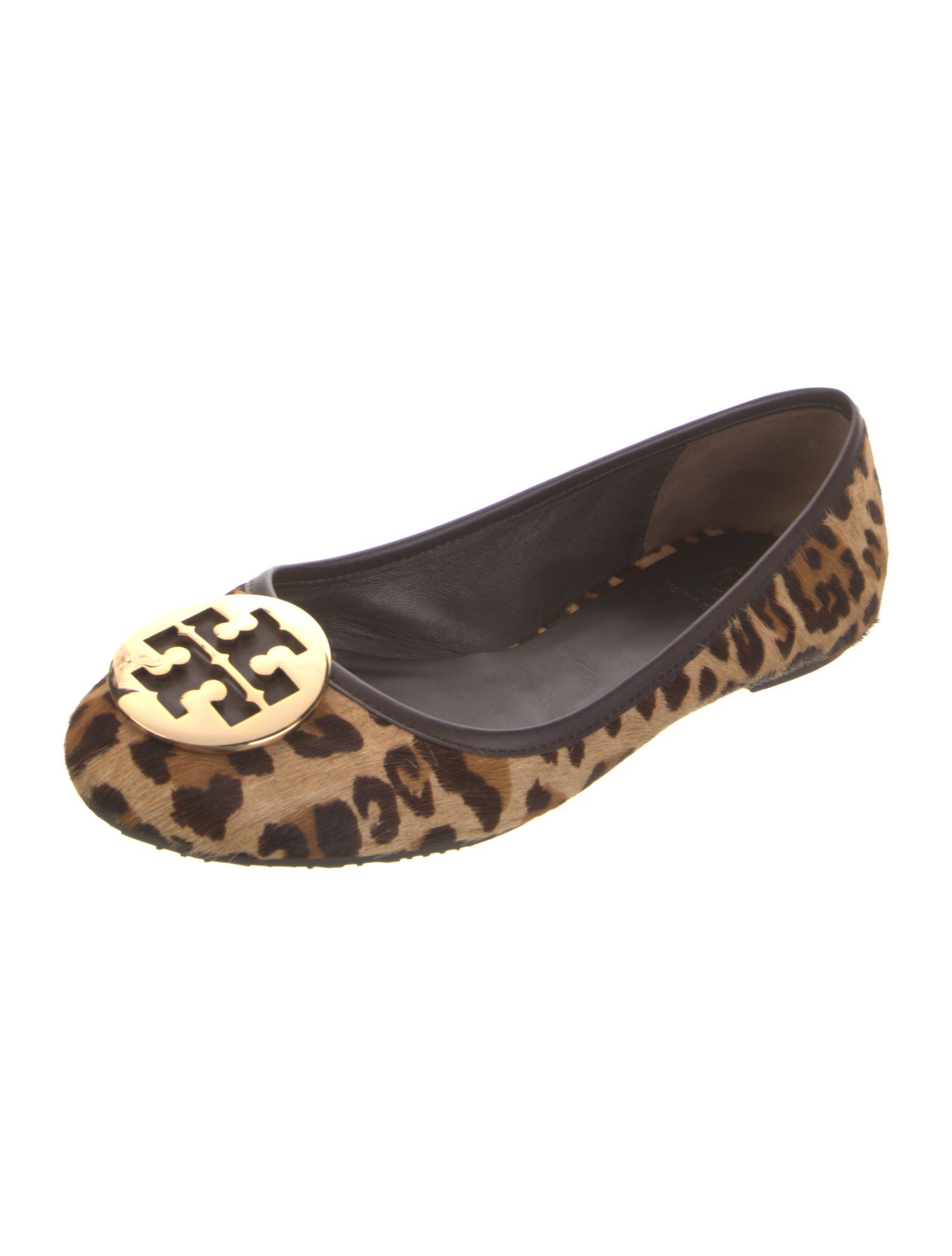 Tory Burch Ponyhair Animal Print Ballet Flats