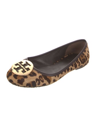 Tory Burch Ponyhair Animal Print Ballet Flats