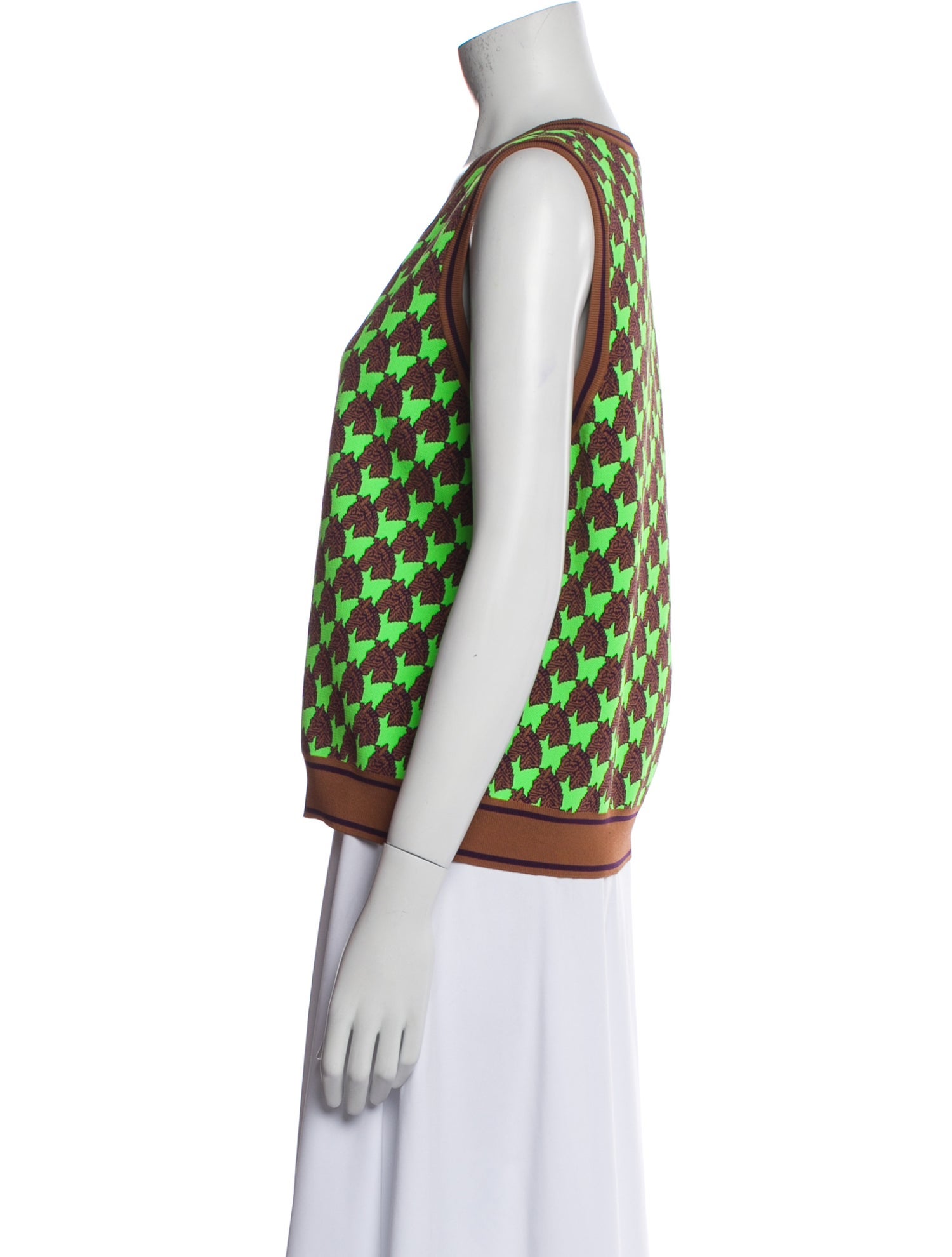 Tory Burch Printed Scoop Neck Top