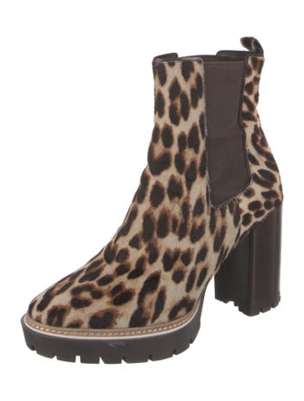 Tory Burch Ponyhair Animal Print Chelsea Boots