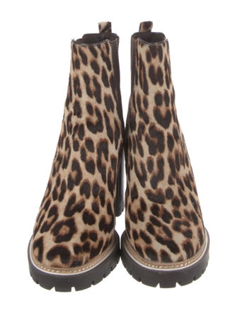 Tory Burch Ponyhair Animal Print Chelsea Boots