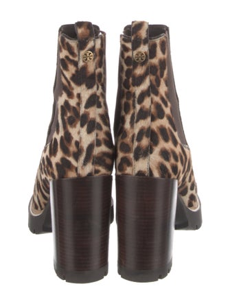 Tory Burch Ponyhair Animal Print Chelsea Boots
