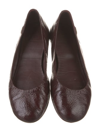Tory Burch Patent Leather Animal Print Ballet Flats