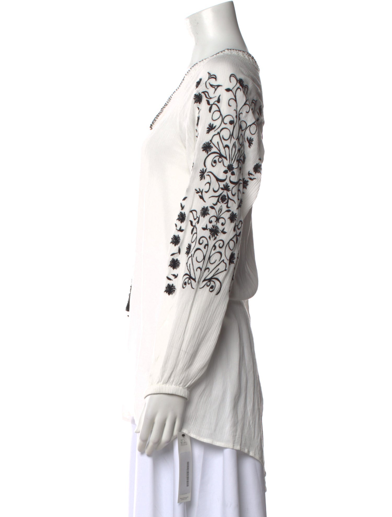 Tory Burch V-Neck Long Sleeve Blouse