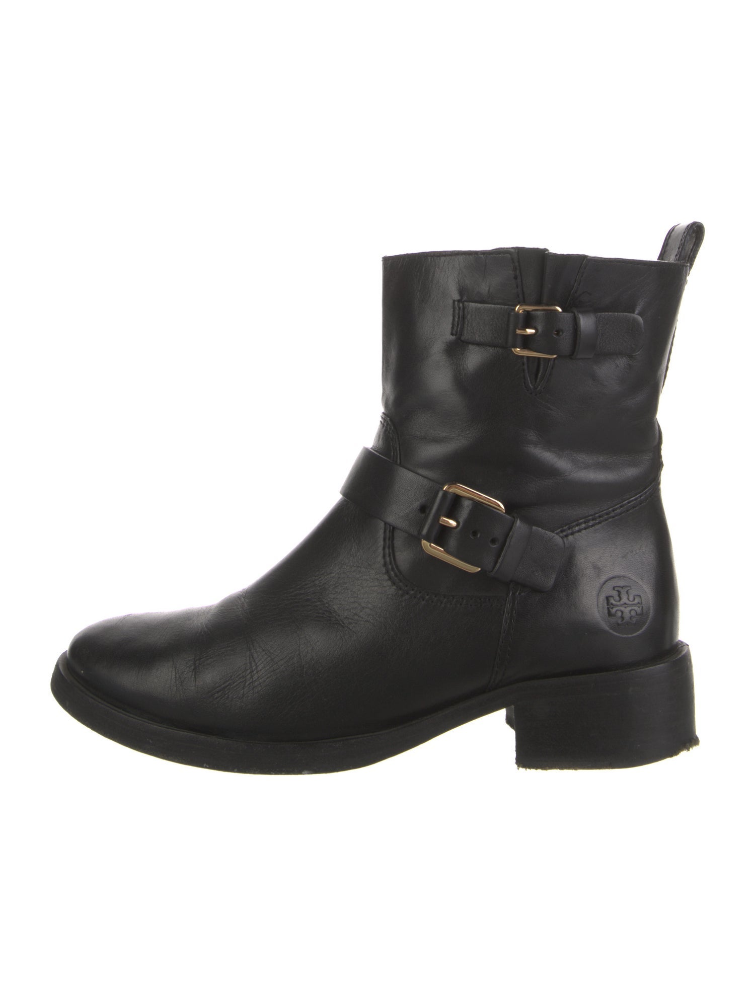 Tory Burch Leather Moto Boots