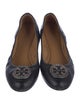 Tory Burch Leather Crystal Embellishments Ballet Flats