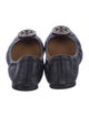 Tory Burch Leather Crystal Embellishments Ballet Flats
