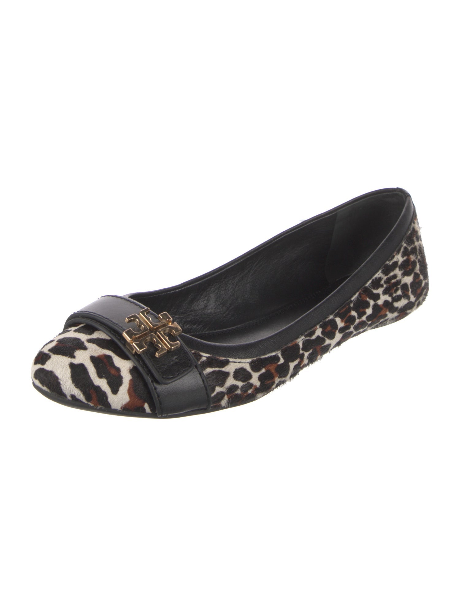 Tory Burch Ponyhair Animal Print Ballet Flats