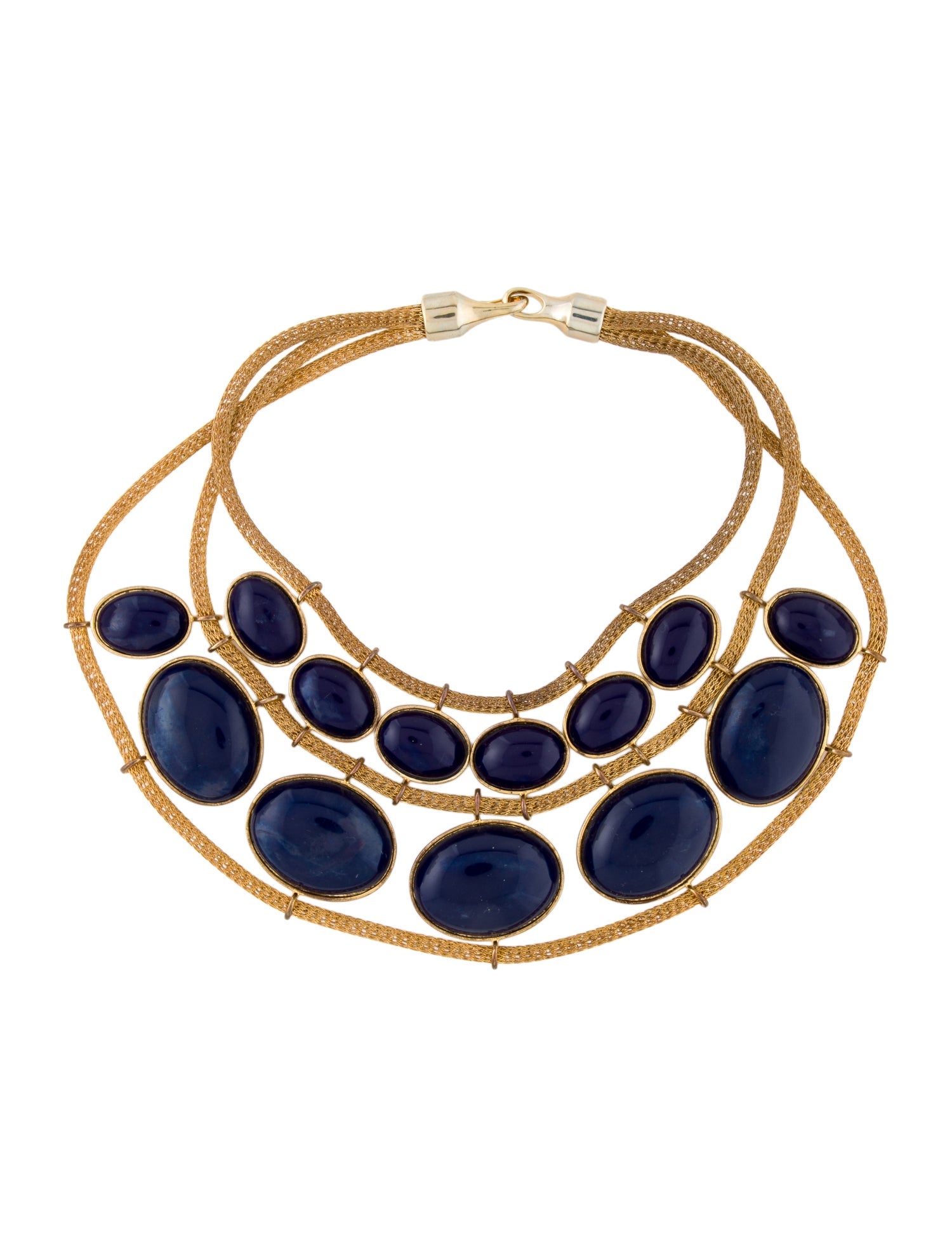 Tory Burch Resin Triple Strand Collar Necklace