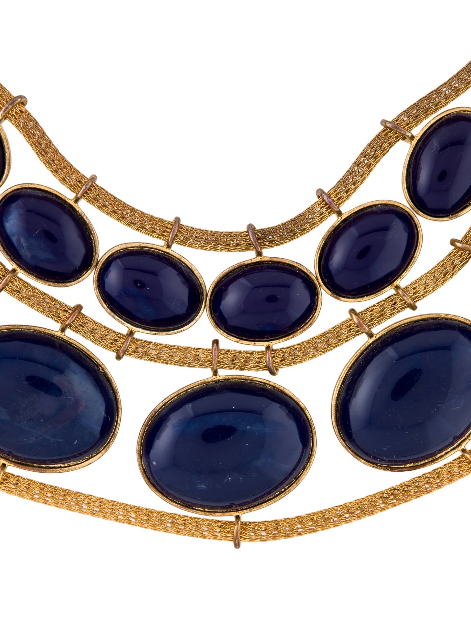 Tory Burch Resin Triple Strand Collar Necklace