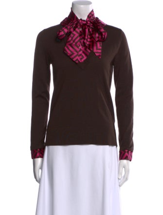 Tory Burch Wool Graphic Print Sweater