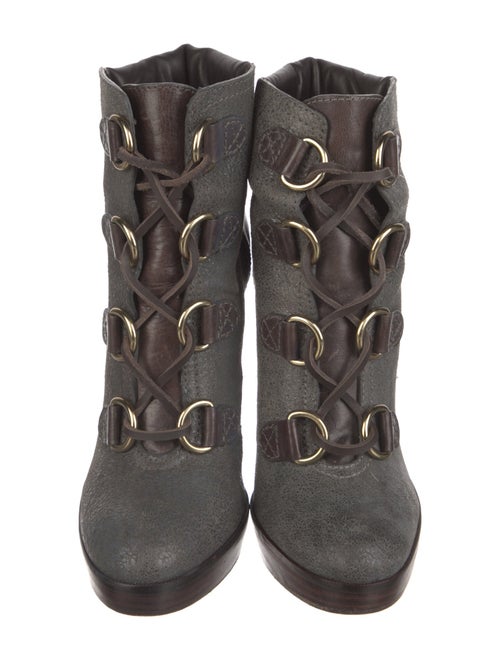 Tory Burch Leather Lace-Up Boots