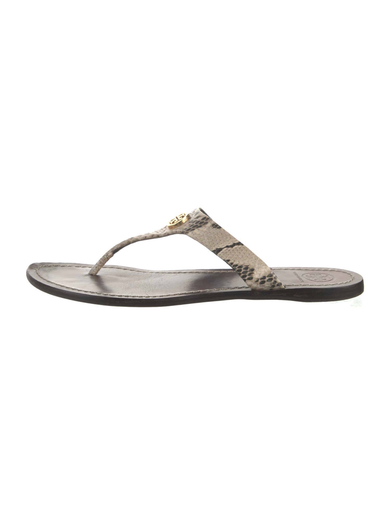 Tory Burch Snakeskin Animal Print Slides