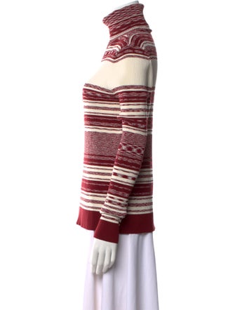 Tory Burch Striped Turtleneck Top