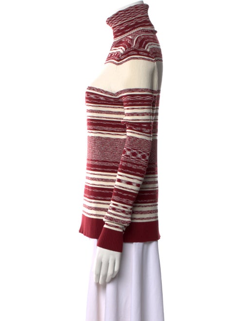 Tory Burch Striped Turtleneck Top