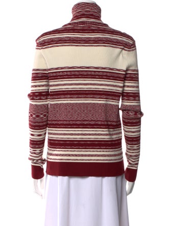 Tory Burch Striped Turtleneck Top