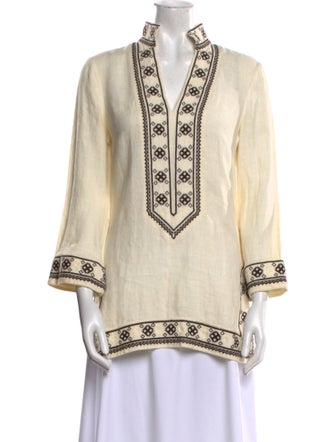 Tory Burch Linen Printed Tunic